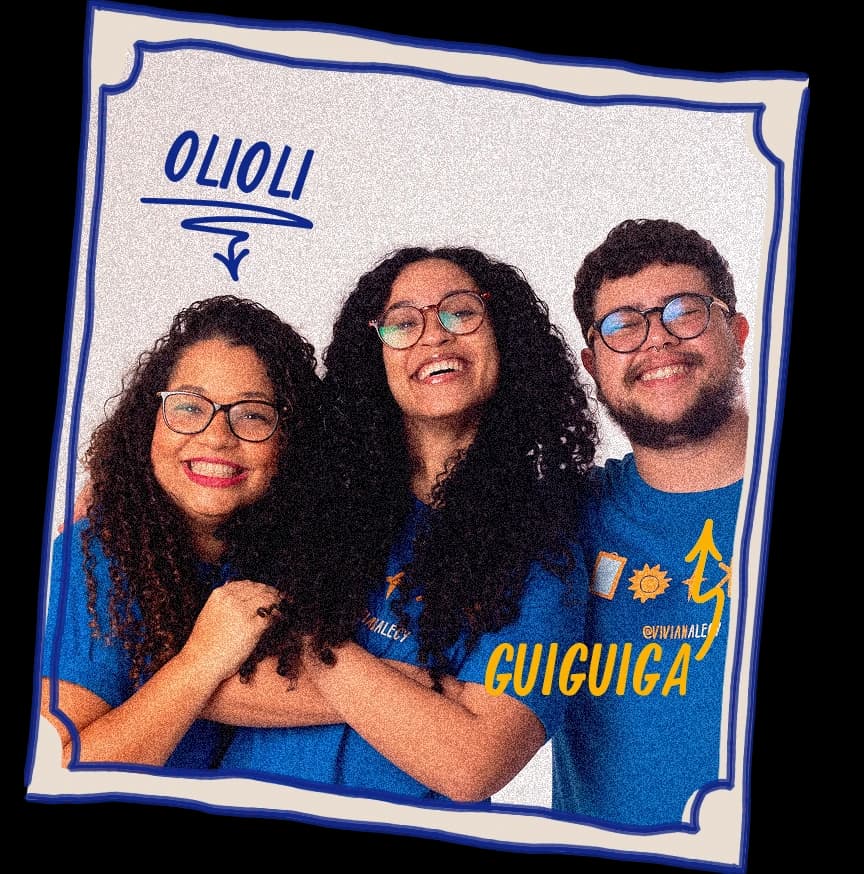 Guiguiga, Vivian e OliOli — a equipe por trás das gravações